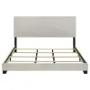 Coaster Fine Furniture 300852KE Dorian - Fabric Upholstered Eastern King Panel Bed - Cream