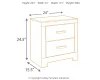 Ashley Furniture B070-92 Culverbach - Two Drawer Night Stand - Gray