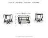 Ashley Furniture T115-13 Tarrin - Occasional Table Set (Set of 3) - Black