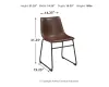 Ashley Furniture D372-01 Centiar - Dining UPH Side Chair (Set of 2) - Brown / Black