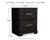 Ashley Furniture B2589-92 Belachime - Two Drawer Night Stand - Charcoal