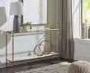 Ashley Furniture A4000443 Ryandale - Console Sofa Table - Antique Brass Finish