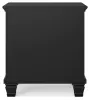 Ashley Furniture B687-92 Lanolee - Two Drawer Nightstand - Black
