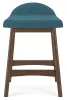 Ashley Furniture D615-324 Lyncott - Upholstered Barstool (Set of 2) - Blue / Brown