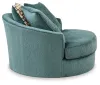 Ashley Furniture 9220621 Laylabrook - Oversized Swivel Accent Chair - Teal