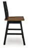 Ashley Furniture D634-224 Ashley Furniture D634-224 Wildenauer - Swivel Stool (Set of 2) - Brown / Black