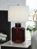 Ashley Furniture L430924 Mette - Glass Table Lamp - Brown / Gold Finish