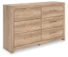 Ashley Furniture PCB1360-31 Kinlanni - Six Drawer Dresser - Tan