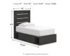 Ashley Furniture PCB2108B17 Ashley Furniture PCB2108B17 Hollivern - Twin Panel Storage Bed - Dark Gray