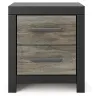 Ashley Furniture PCB1118-92 Broachmyn - Two Drawer Night Stand - Black / Gray