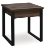 Ashley Furniture T318-2 Wickman Falls - Square End Table - Dark Brown