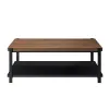 New Classic T4138-3P-BRN Linea - 3 Piece Occasional Set (1 Coffee & 2 End Tables) - Black / Brown
