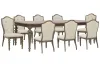 Pulaski Furniture P412240-KIT21 Pulaski Furniture P412240-KIT21 Saddle Creek - Extendable Leg Dining Table With 8 Upholstered Side Chairs - Timber Brown