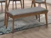 CoasterEveryday 108083 Alfredo - Upholstered Dining Bench - Gray And Natural Walnut