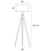 CoasterEveryday 920074 Harrington - Drum Shade Metal Tripod Floor Lamp - Black