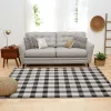 Furniture of America RG8185S Kendrick - 5' x 7' Plaid Area Rug - Gingham Onyx
