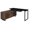 CoasterEveryday 801861 Maddox - L-Shape Office Computer Desk - Black