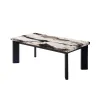 New Classic T3716-3P Strata - Faux Marble 3 Piece Occasional Set (1 Coffee & 2 End Tables) - Black / White