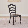 Liberty Furniture 244B-C2000S Liberty Furniture 244B-C2000S Magnolia Manor - Ladder Back Side Chair - Weathered Bark & Antique Black