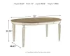 Ashley Furniture D743-35 Realyn - Oval Dining Room Extension Table - Chipped White