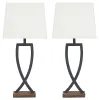 Ashley Furniture L204174 Makara - Metal Table Lamp (Set of 2) - Black / Brown