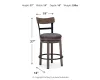 Ashley Furniture D388-224 Caitbrook - UPH Swivel Barstool  - Gray