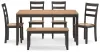 Ashley Furniture D396-325 Gesthaven - Dining Room Table Set (Set of 6) - Natural / Brown