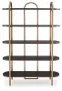 Ashley Furniture A4000589 Brentmour - Bookcase - Brown / Gold Finish