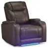 Ashley Furniture 1610413 Schooner Rocks - Power Recliner / Adj Headrest - Umber