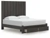 Ashley Furniture PCB3370B9 Fraluna - King Panel Storage Bed - Charcoal