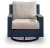 Ashley Furniture PCP587-821 East Beach - Swivel Glider Chair With Cushion - Blue
