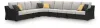 Ashley Furniture P792P7 Ashley Furniture P792P7 Beachcroft - 6-Piece Outdoor Sectional - Black / Light Gray