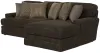 Jackson Furniture Industries 4376/76/46-49 Jackson Furniture Industries 4376/76/46-49 Mammoth - 2 Piece Sofa Chaise With RSF Chaise - Chocolate