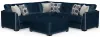 Jackson Furniture Industries 2223/63/59/73/28-68 Jetson - 3 Piece Sectional With Comfort Coil Seat Cushions, 6 Included Accent Pillows & Cocktail Ottoman - Nile