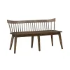 Liberty Furniture 826-C4000B Midland Falls - Spindle Back Bench - Rustic Brown