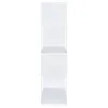 CoasterEveryday 800300 Emelle - 4-Shelf Glass Panel Bookshelf - White