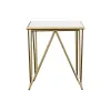 CoasterEssence 930075 Bette - 2 Piece Marble Top Nesting Table Set - White And Gold