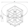 Coaster Fine Furniture 192561BG Starlight - Round Glass Top Metal Dining Table - Chrome