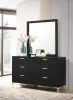 CoasterEveryday 224453M Kendall - 6-Drawer Dresser With Mirror - Black