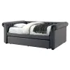 Furniture of America CM1027GY-BED Leanna - Daybed With Trundle - Gray