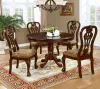 Furniture of America CM3212RT-TABLE Elana - Round Dining Table - Brown Cherry