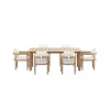 New Classic 60-G5511-7SW Wesley - Patio 7 Piece Dining Set Table & 6 Chairs - White