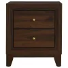 Coaster Fine Furniture 223442 Welsley - 2-Drawer Nightstand Bedside Table - Walnut