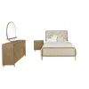 Coaster Fine Furniture 224301KECRM-S4 Arini - 4 Piece Eastern King Bedroom Set - Cream And Sand Wash