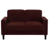 Coaster Fine Furniture 511212 Ruth - Fabric Upholstered Track Arm Loveseat - Rust Red