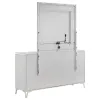 Coaster Fine Furniture 215793M Cassia - 6-Drawer Dresser Cabinet With Mirror - White High Gloss