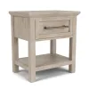 Riverside Furniture 79268 Bennett - One Drawer Nightstand - Frosted Gray