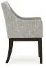Ashley Furniture D984/45/01A(6)/60 Ashley Furniture D984/45/01A(6)/60 Burkhaus - 8 Pc. - Dining Room Extension Table, 6 Arm Chairs, Server - Dark Brown