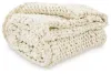 Ashley Furniture A1001060 Chaddon - Throw (Set of 3) - Ivory