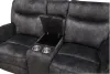 New Classic U456-25-SGY New Classic U456-25-SGY Park City - Console Loveseat With Dual Recliners - Slate